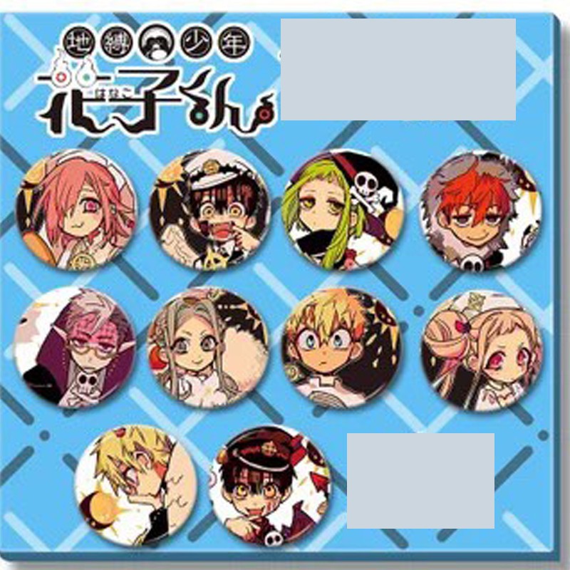 (VER 1) Huy hiệu cài áo in hình JIBAKU SHOUNEN HANAKO - KUN phụ kiện cài áo anime chibi dễ thương xinh xắn