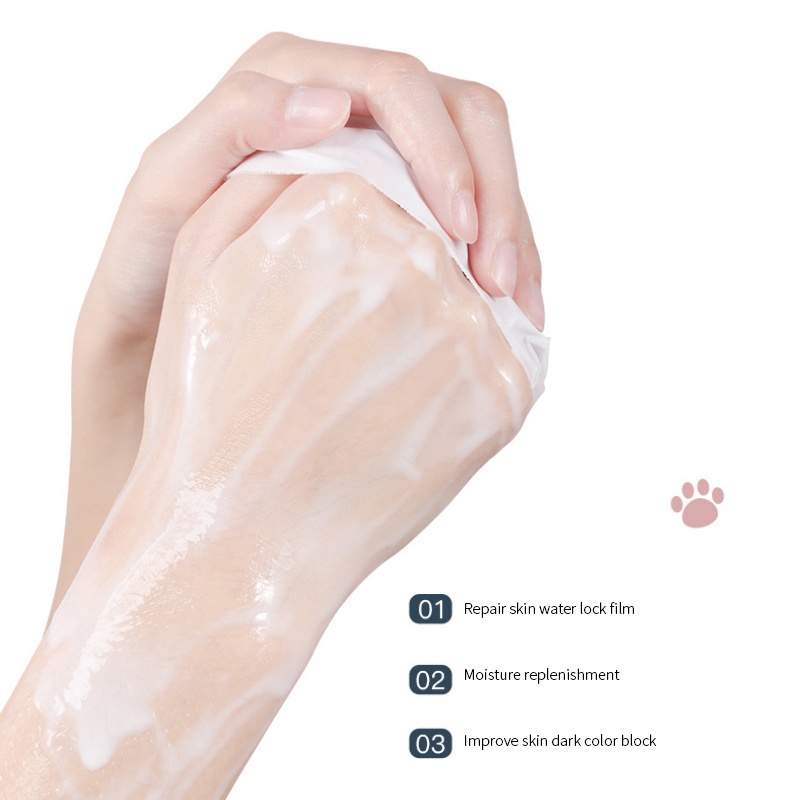 (In stock)2Pcs Hand Mask Niacinamide Moisturizing Whitening Skin Moisturizing Hand And Foot Mask Silk Skiing Improves Dry Exfoliating Remove Dead Skin Winter Hydrating Hand Care