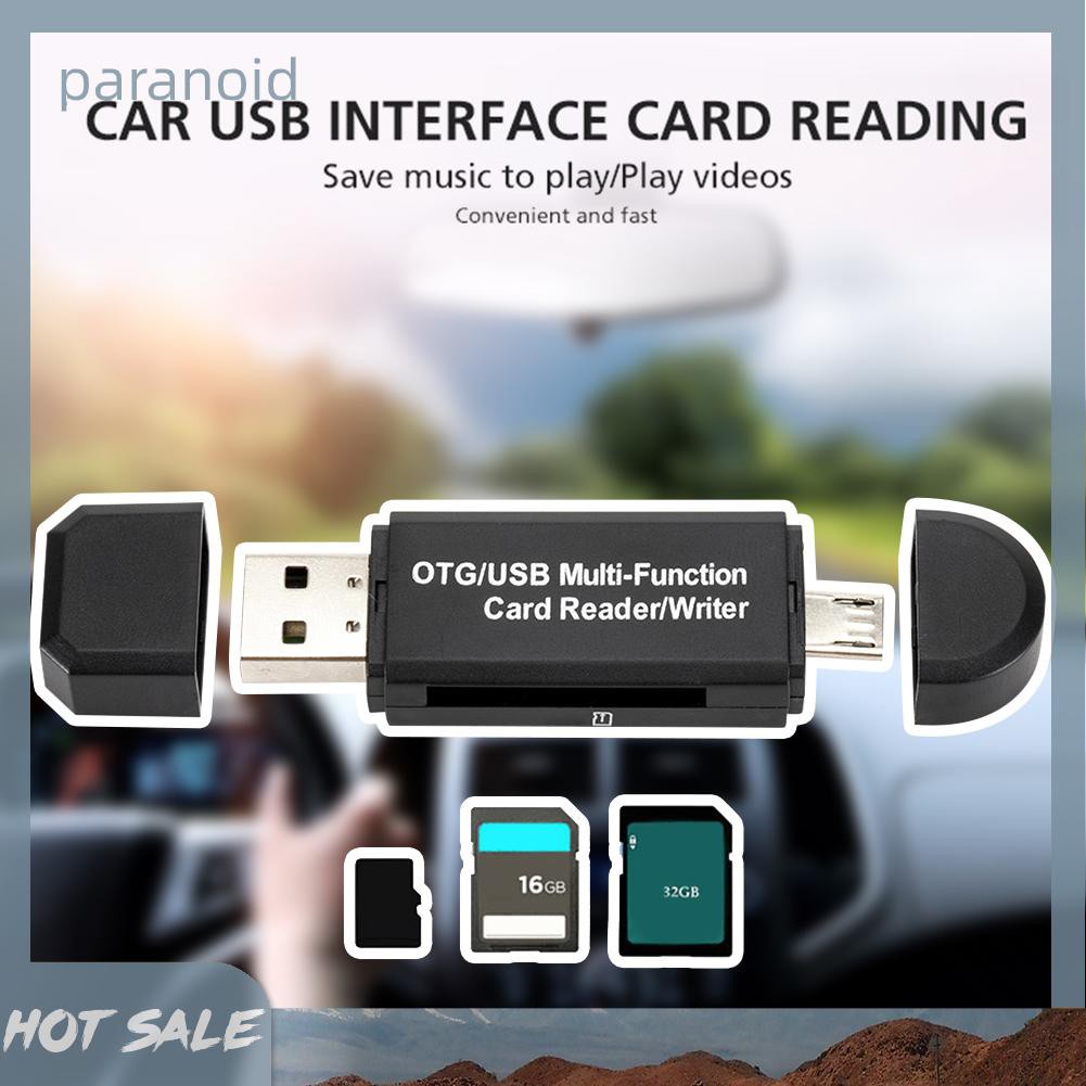 Đầu Đọc Thẻ Nhớ 2 Trong 1 OTG USB 2.0 Micro USB SD TF | BigBuy360 - bigbuy360.vn