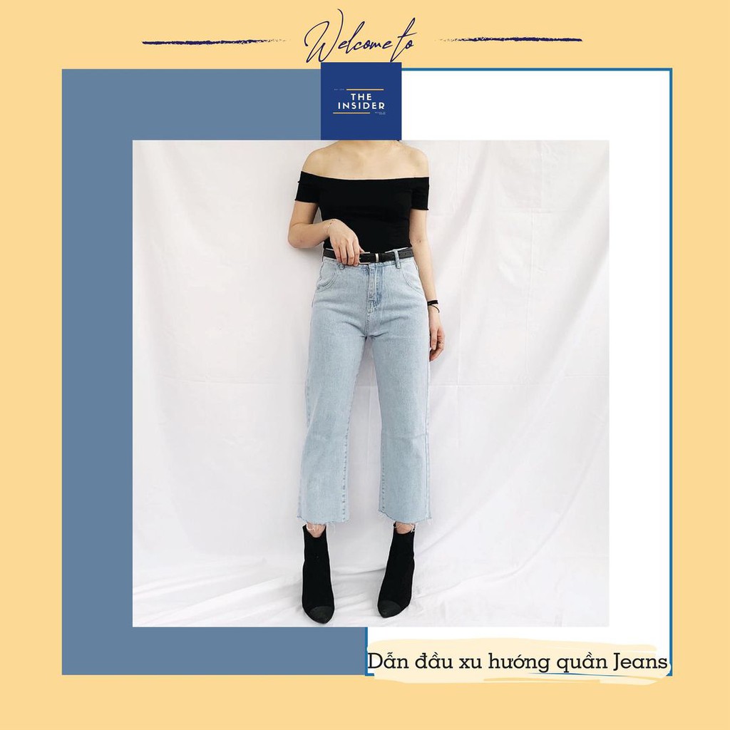 Quần nư quần jeans  suông lửng Q1694ti