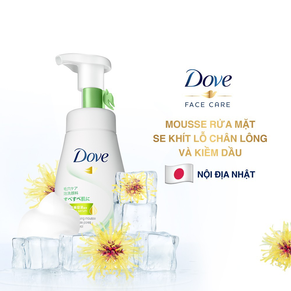 Dove rửa mặt tinh chất serum bọt mịn sạch sâu 160ml/ 130g/ Whip chiết xuất hoa anh đào 150g - Giao ngẫu nhiên
