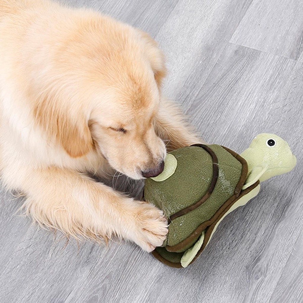 Đồ Chơi Nhồi Bông Mềm Mại Hình Rùa Dễ Thương Có Tiếng Kêu Tương Tác Thú Cưng