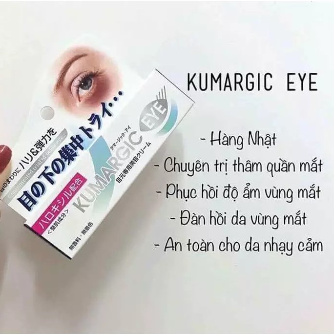 Kem Ngăn Ngừa Thâm Quầng Mắt Kumargic Eye Nhật Bản 20Gr