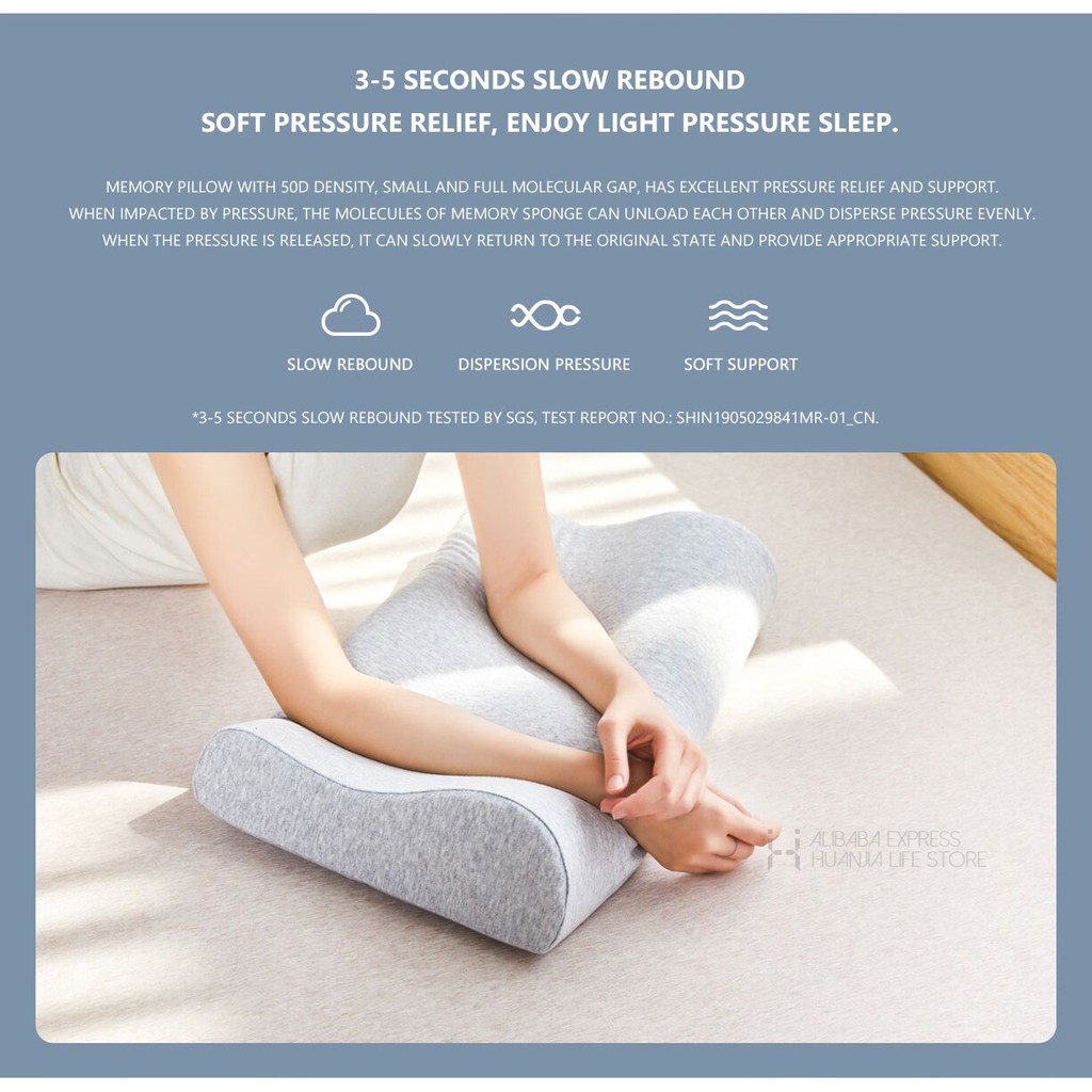 Gối XIAOMI bảo vệ cổ cotton chống vi khuẩn Mijia Neck Memory Pillow MJYZ018H