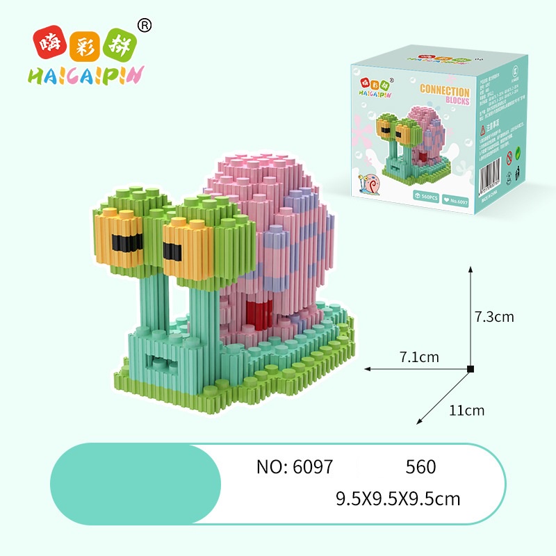 Đồ chơi lắp ráp, đồ chơi lắp ghép 3D mô hình nhân vật hoạt hình SpongeBob SquarePants Chú bọt biển tinh nghịch