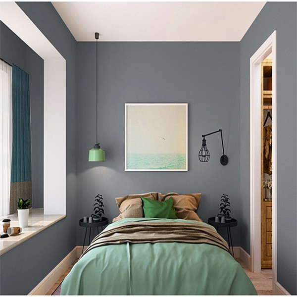 Giấy dán tường màu xám giá bán 1m x 45cm, giấy dán tường màu xi măng có keo sẵn  - AZEVA