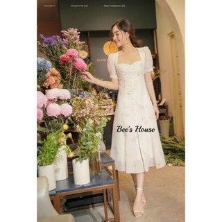 ĐẦM MIDI HOA TRẮNG