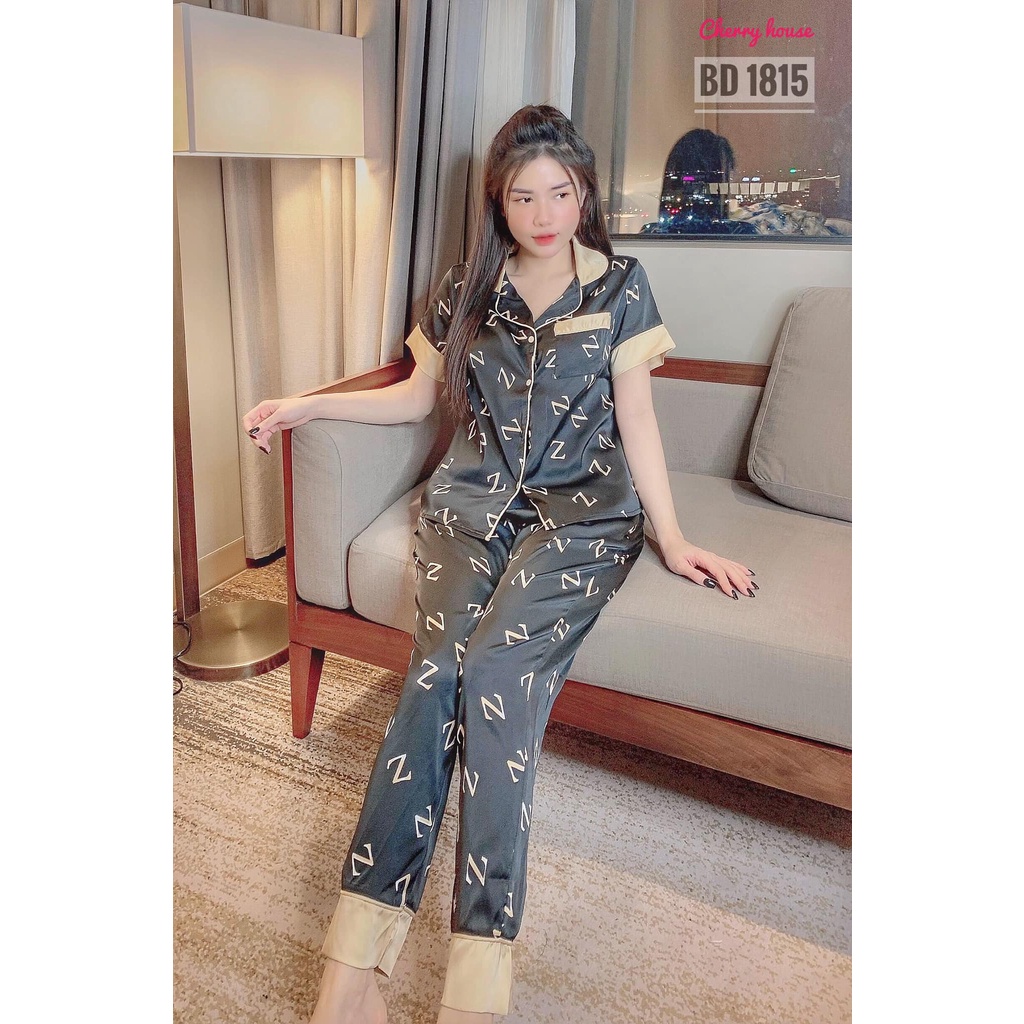 Đồ Bộ Pijama Lụa Satin Cao cấp Thiết Kế Thời Thượng Mềm Mại Thoải Mái D23 SWEET HOME | BigBuy360 - bigbuy360.vn