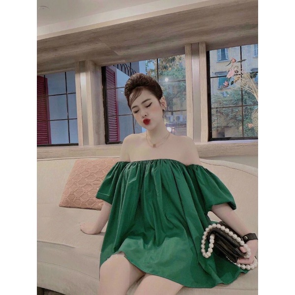 Áo trễ vai tay bồng kiểu babydoll ulzzang tay phồng đẹp HIJUNE ATV01