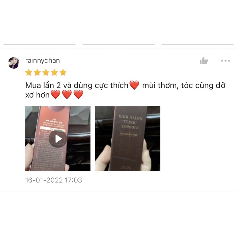 TINH CHẤT DƯỠNG TÓC RiRe Hair Salon Clinic Ampoule