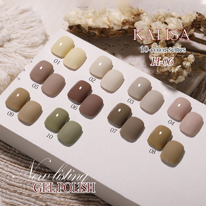 Sơn móng tay, Angels UV gel polish, chuỗi nau kaki trà sữa mocha H6