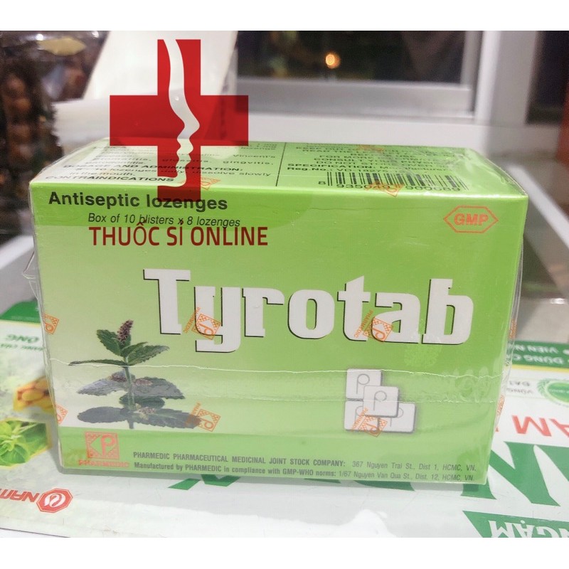 ✅ Kẹo ngậm Tyrotab hộp 10 vĩ/8 viên