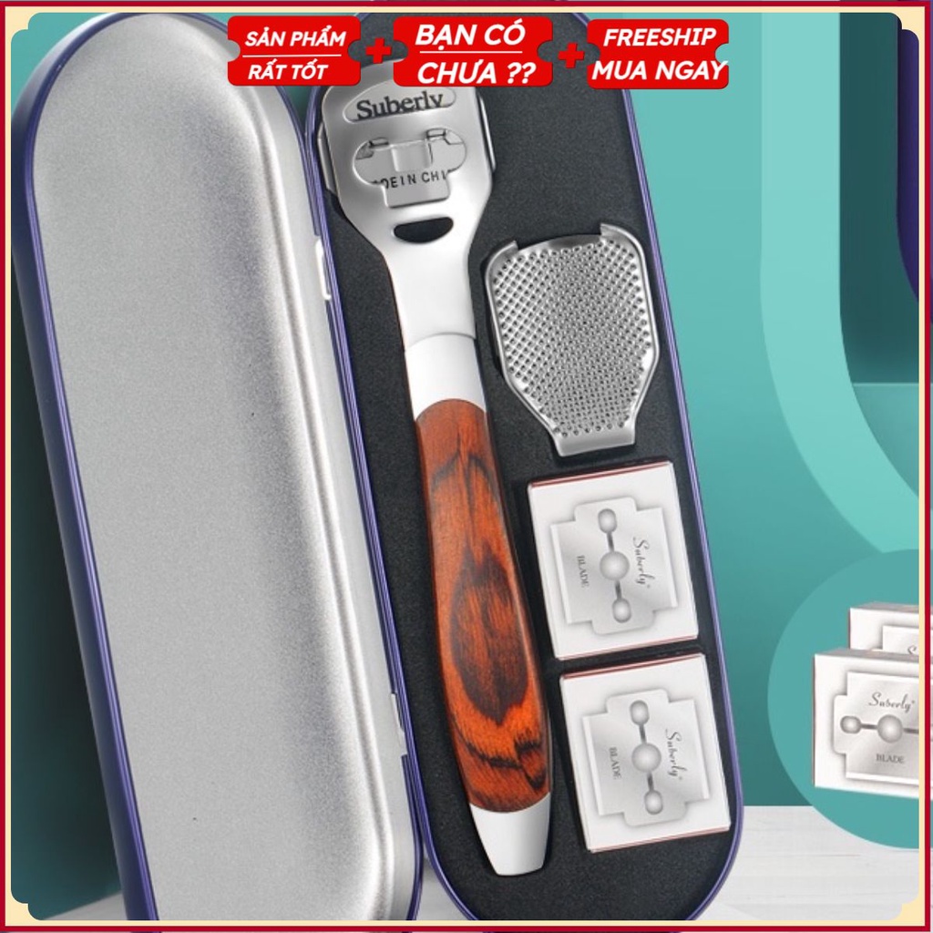 Dụng Cụ Bào Loại Bỏ Da Chết Gót Chân 20 Lưỡi Bằng Inox Cao Cấp GC534449