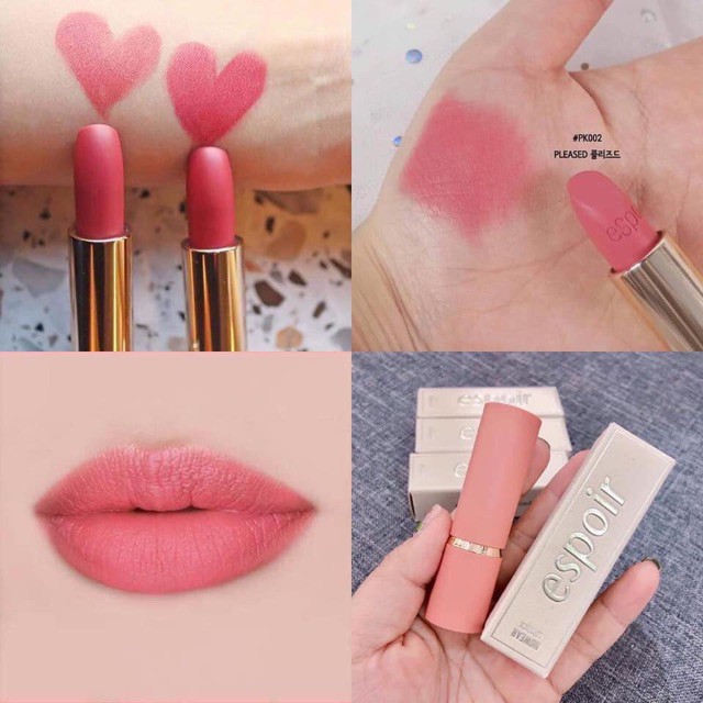 Son Espoir Nowear Lipstick Power Màu PK002 Pleased | BigBuy360 - bigbuy360.vn