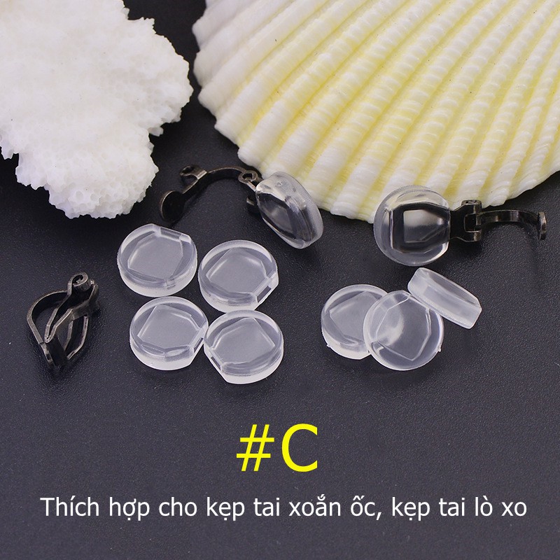 Ear clip anti-pain pad Silicone ear clip cushion Transparent cushion ear accessory B42