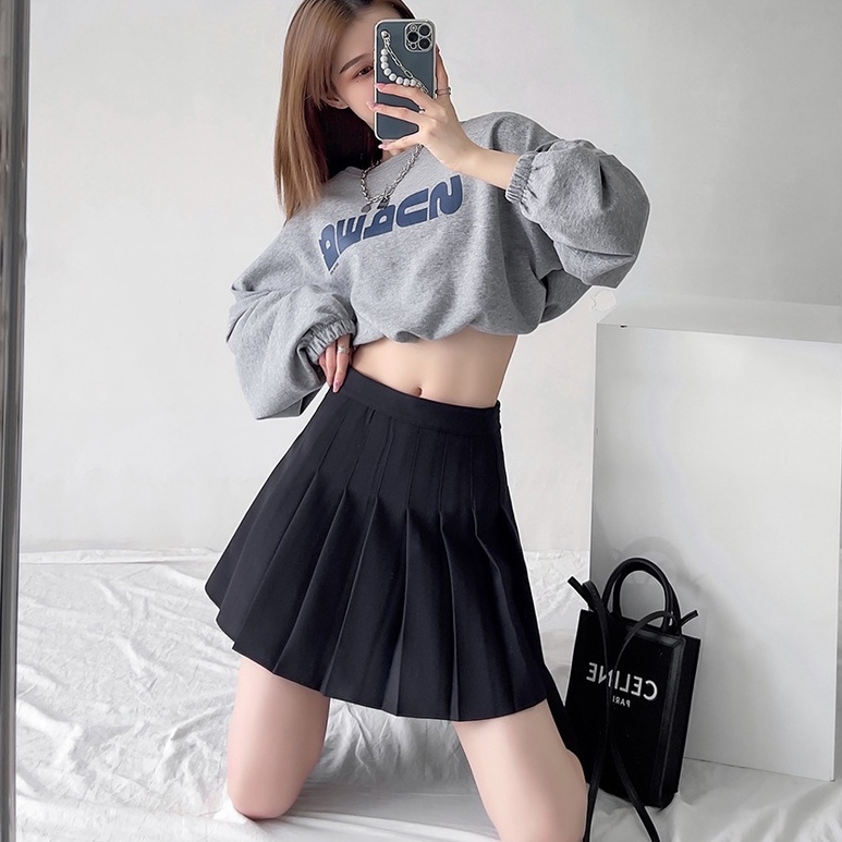 Chân váy tennis xếp ly ngắn lưng cao công sở đẹp bigsize LOKISO CV02