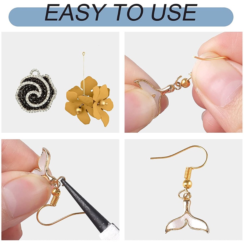 Set 200 Khuyên Tai Móc Câu DIY Hình Cá Dành Cho Nữ