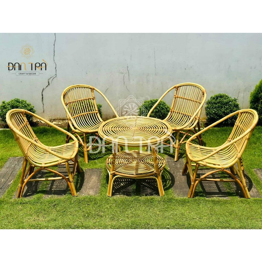 Ghế mây sò cafe cao cấp loại 1, size to 50cmx55cmx73cm, ghế mây thư giãn quán cà phê, ban công, sân vườn mây tre Đan Trà