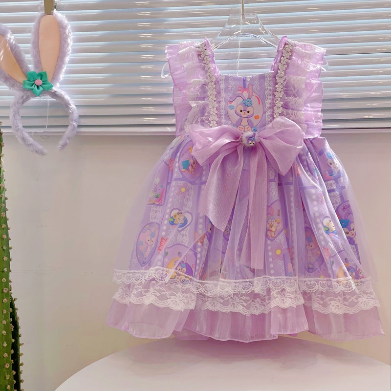 Đầm Công Chúa Phối Ren Kiểu Lolita Xinh Xắn Cho Bé Gái