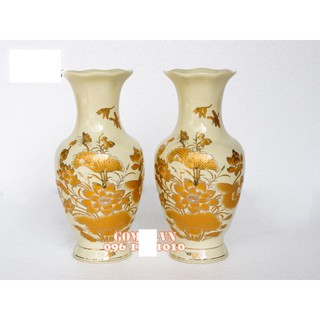 Lọ lộc bình men vàng kim Gốm Sứ Bát tràng ( hàng loại 1 )