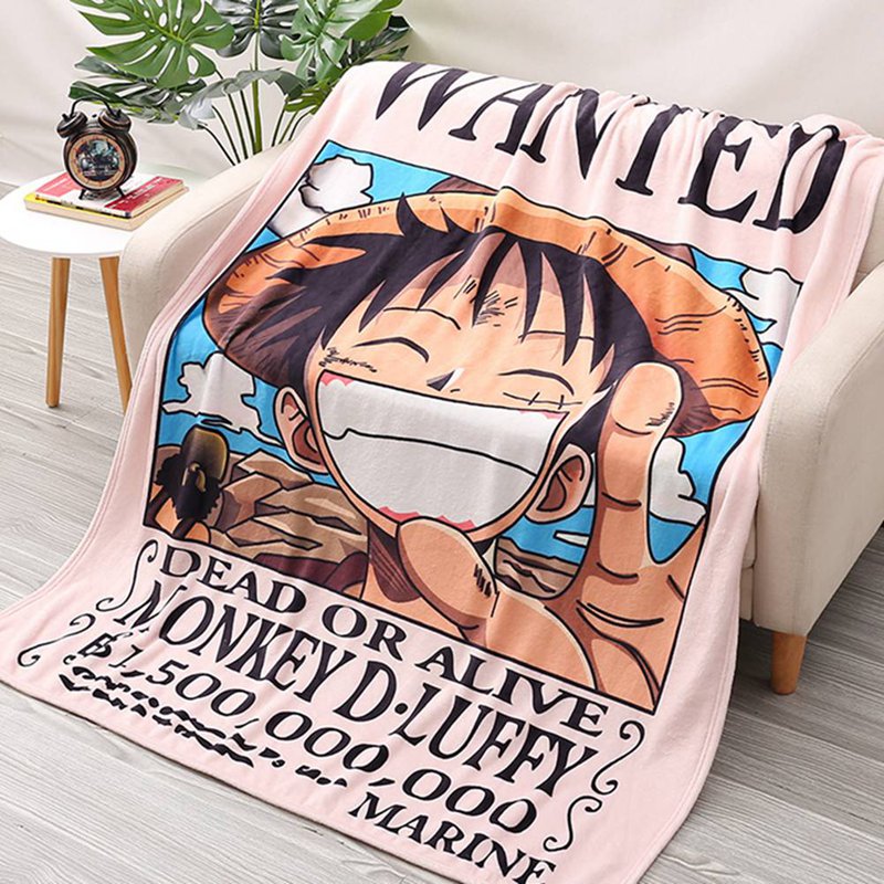 Chăn lông mềm mại in hình nhân vật One Piece
