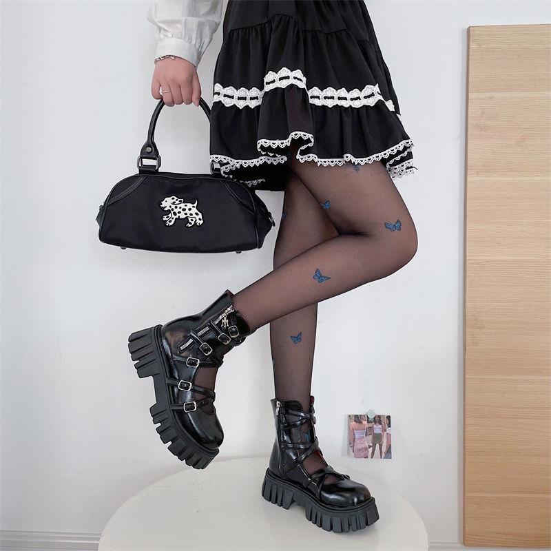 Giày Bốt Martin Đế Dày Thời Trang Mùa Hè 2022 Kiểu Punk Cá Tính Cho Nữ