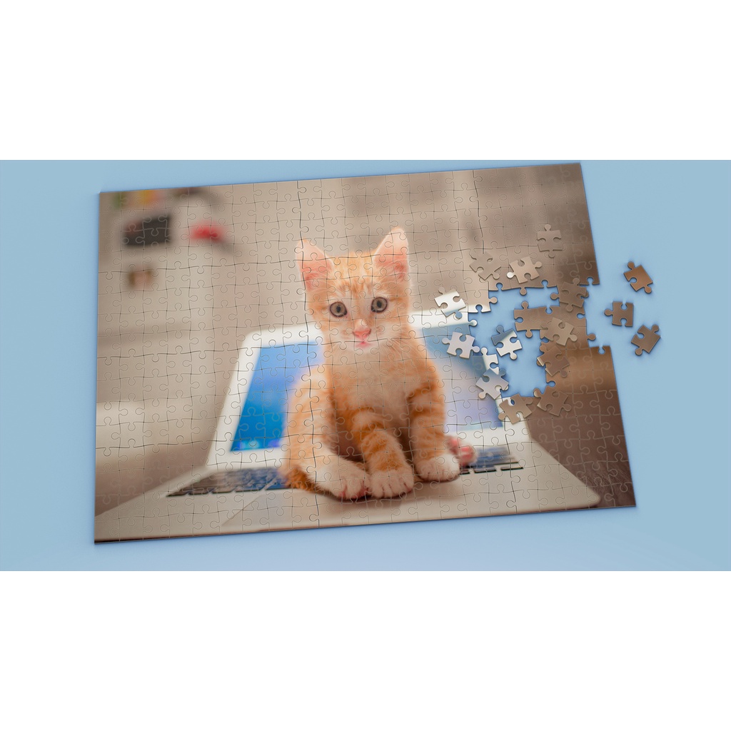 Tranh ghép hình Animal - Tranh ghép hình CAT - Mẫu 6 - Nhận in hình tranh ghép theo yêu cầu