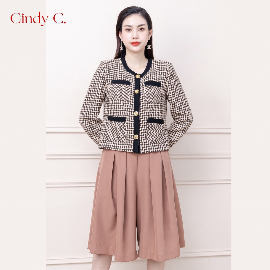 Áo khoác Rocky CINDY C chất liệu Tweed cao cấp sang trọng 864