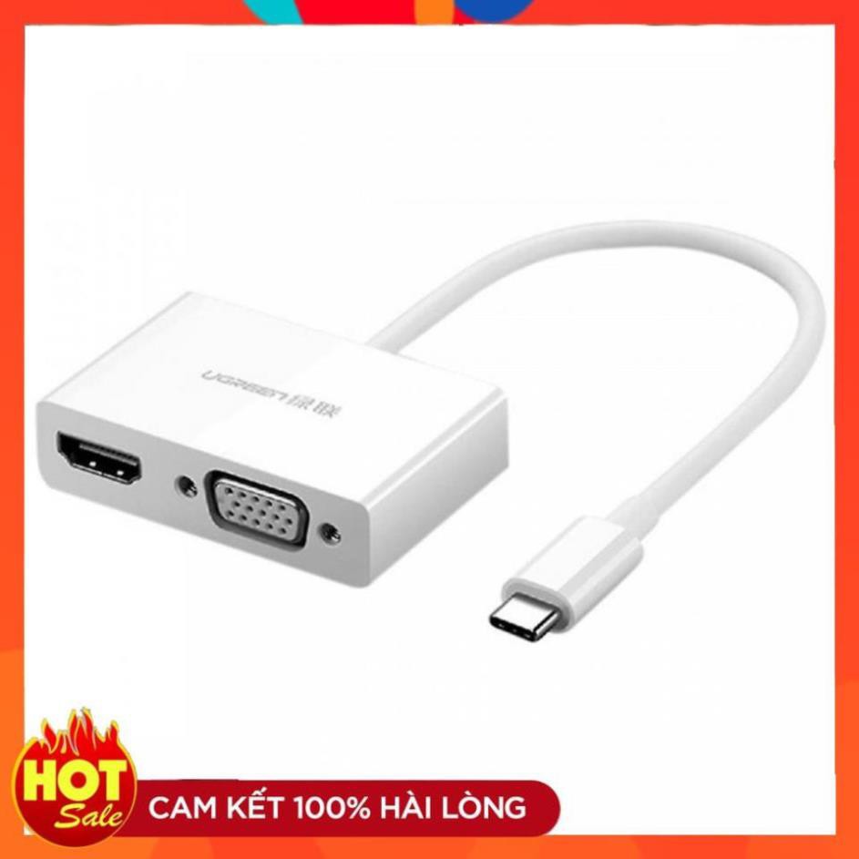 [Chính Hãng] Cáp chuyển đổi USB Type C sang HDMI và VGA Ugreen 30843