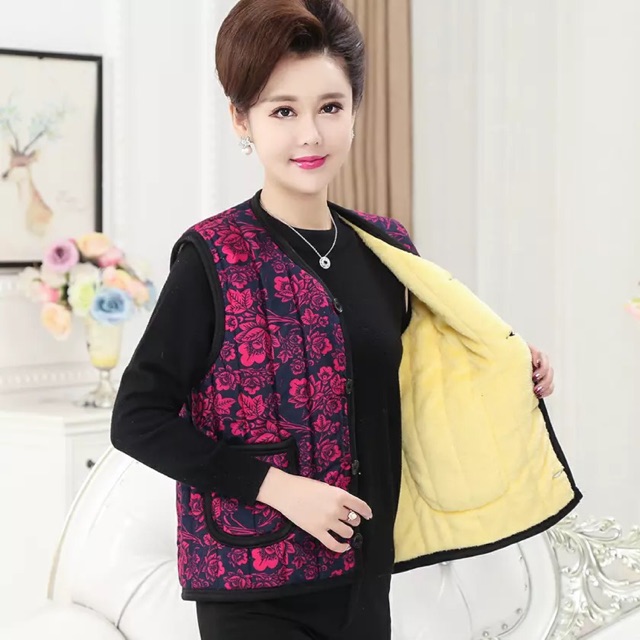 Áo gile lông cho người già