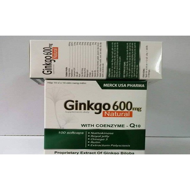 GINKGO 600 giảm các triệu chứng đau đầu hoa mắt chóng mặt chóng mặt ,rối loạn tiền đình . | BigBuy360 - bigbuy360.vn