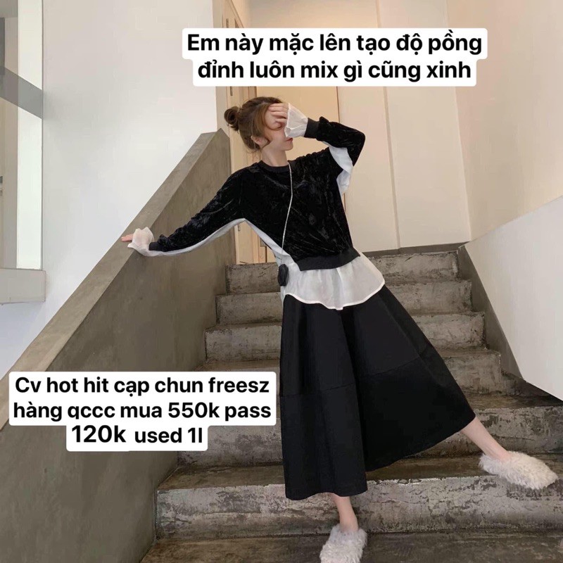 chân váy cạp chun
