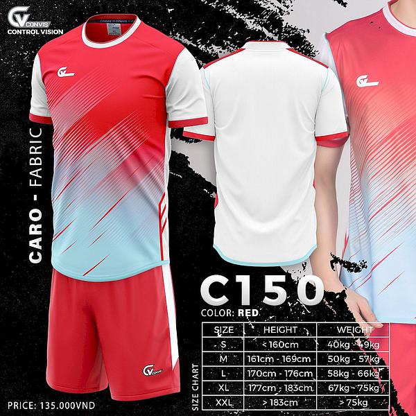 Quần Áo Bóng Đá RIKI CV C150 - Thun Mè Cao Cấp, Thoáng Khí, Thấm Hút Mồ Hôi .Áo Bóng Đá 2022