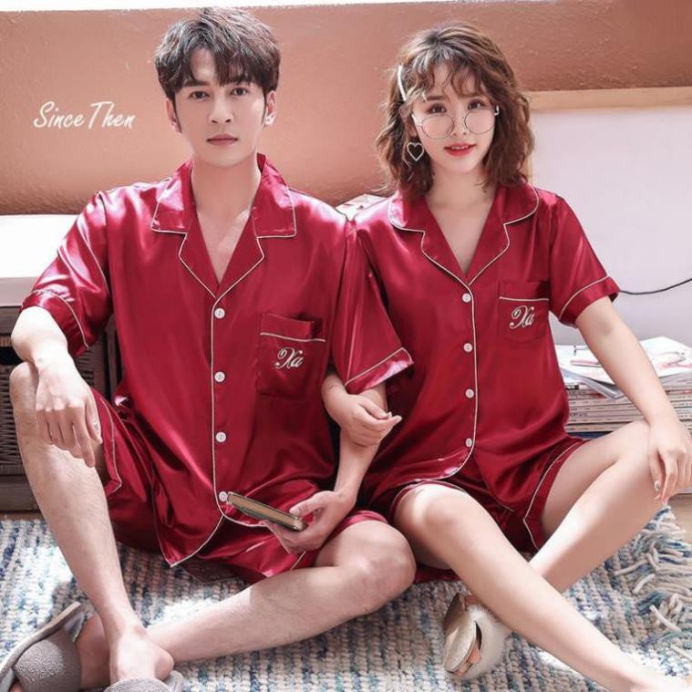 Đồ ngủ đôi tân hôn nam nữ, quà cưới Pijama đôi màu đỏ, Hàng có sẵn - Since Then new ⚡ * đẹp