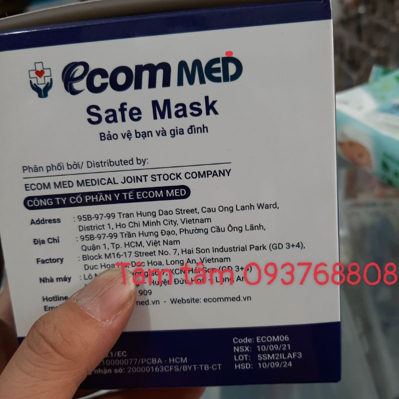 [ TÂM TÂM ]-Khẩu trang y tế 4 lớp (hàng công ty)-Ecom Med Safe Mask-