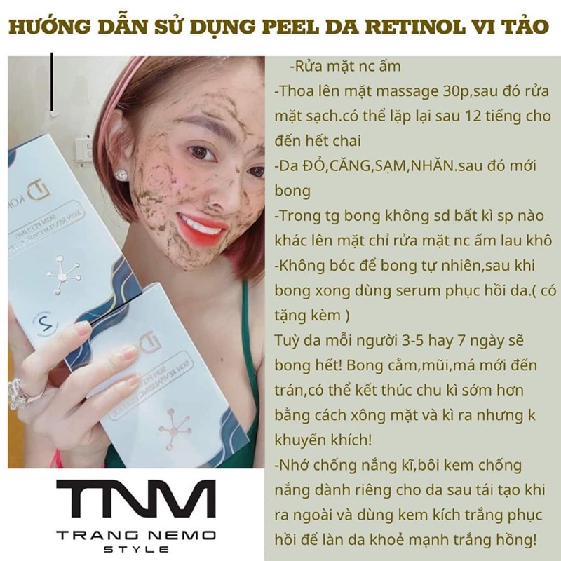 [Chính hãng] Peel Da Vi Tảo Trang Nemo Retinol - Skin Peeling Nemo Group - 8938529944999