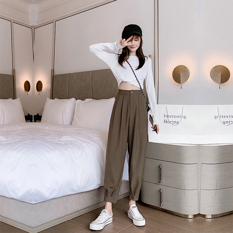 Quần Tây Nữ Baggy Cạp Khuy Lưng Chun Sau Thời Trang Sugal QUAN NU 037