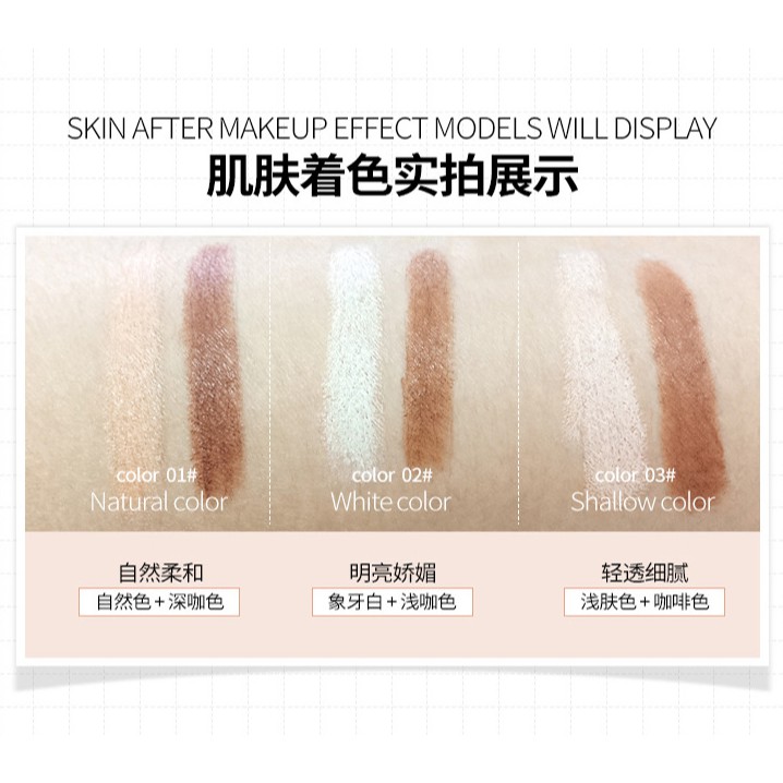 BIOAOUA  Light Shadow Double-headed Repair Stick Concealer Fix Makeup And Repair Face Three-dimensional Shadow Highlight Brightening Stick