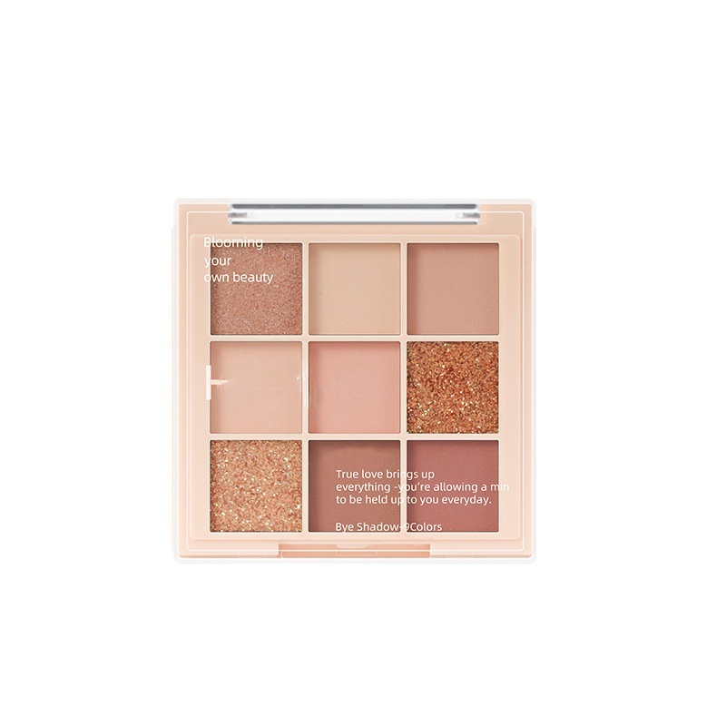 [Hàng mới về] Bảng phấn mắt 9 màu sắc hiệu ứng lì/ ánh nhũ lấp lánh trang điểm tiện dụng