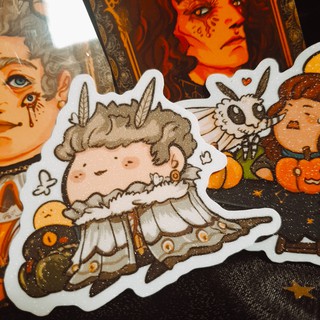 [CÓ SẴN] SET STICKER GOOD OMENS MOTH AND LAMP