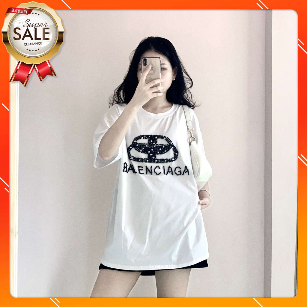 Áo thun, áo phông nam nữ BB logo đính đá hàng chất cotton hàng QC cao cấp loại 1 [có sẵn/ảnh thật]