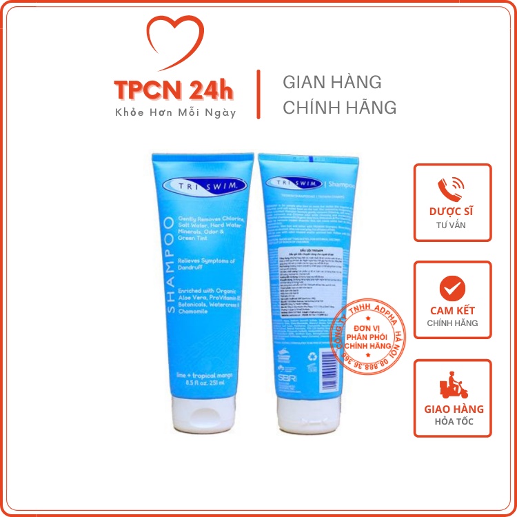 Dầu gội đi bơi Triswim Shampoo - Dầu gội chuyên dùng cho người đam mê bơi lội