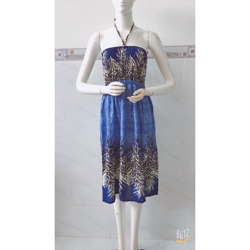 [chọn màu/45-60ký]Đầm maxi lanh ống 9 tấc