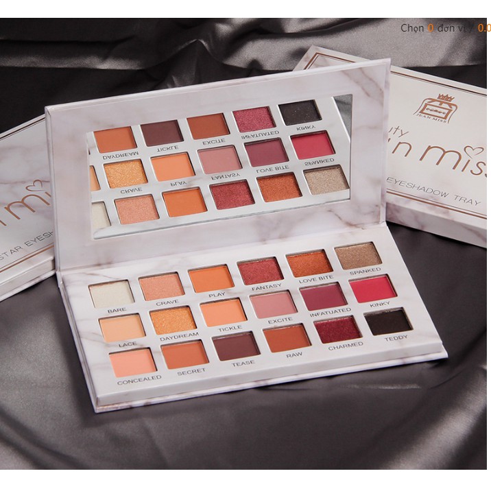 Bảng Phấn Mắt 18 màu HUDA có kim tuyến lấp lánh PMHA001 | BigBuy360 - bigbuy360.vn