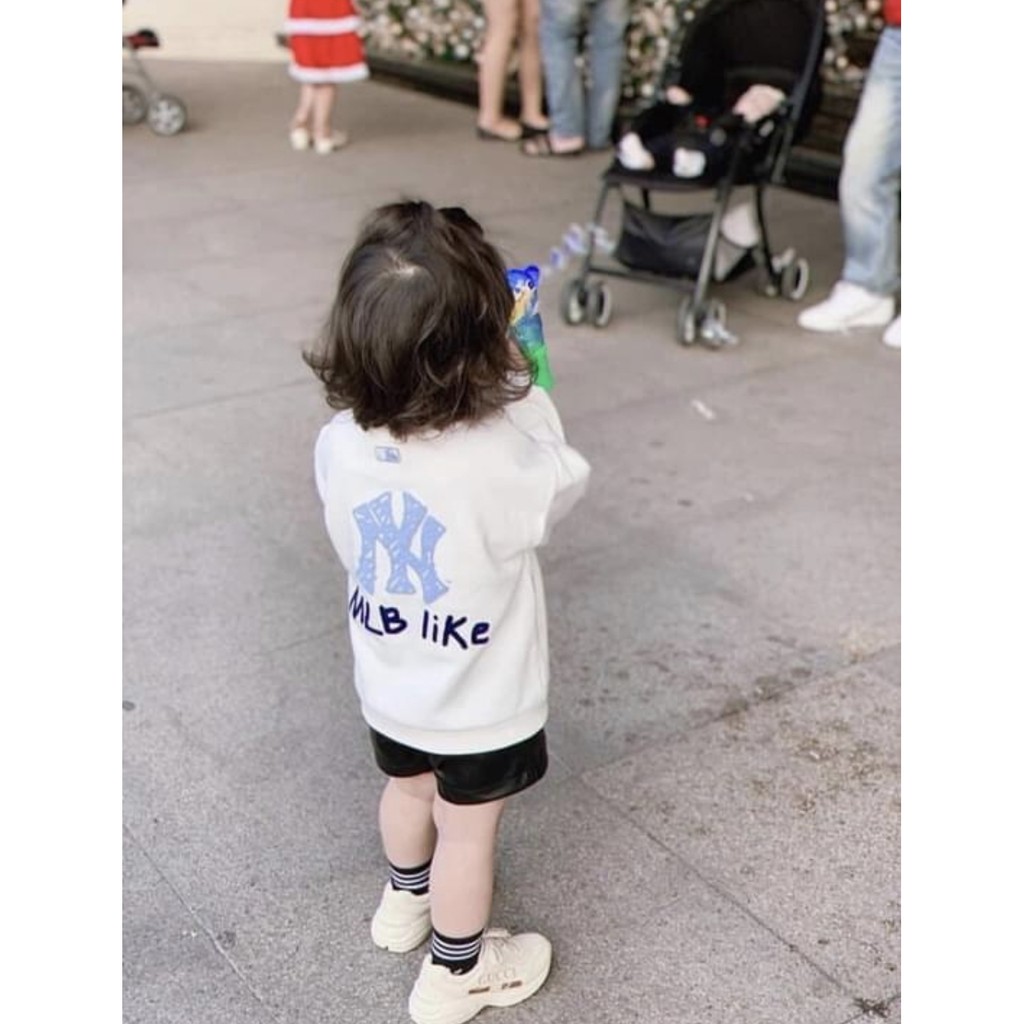 Áo nỉ Mlb Newyour cho bé , áo nỉ dáng rộng cao cấp unisex , Samyy_vn