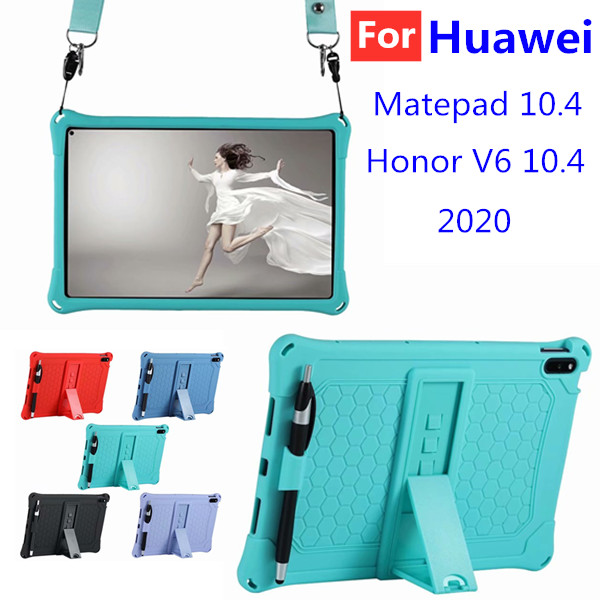 Ốp máy tính bảng kèm dây đeo và giá đỡ cho Huawei Matepad 10.4 2020 Honor V6 10.4
