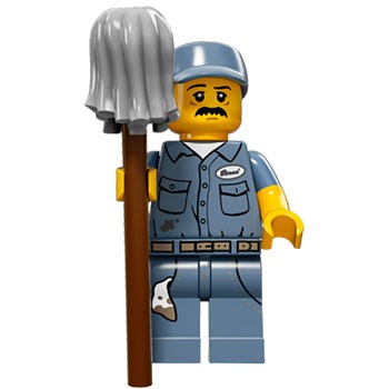 [CÓ SẴN - LIKENEW] LEGO - Nhân vật Lego Janitor số 9 - Minifigures Series 15 (71011) REAL