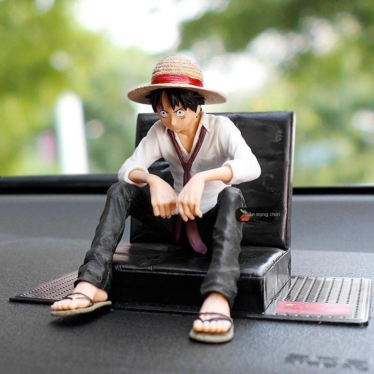 Bàn tay nhỏ để làm One Piece Tư thế ngồi Luffy mô hình anime nữ hoàng đế món quà sinh nhật khung xe