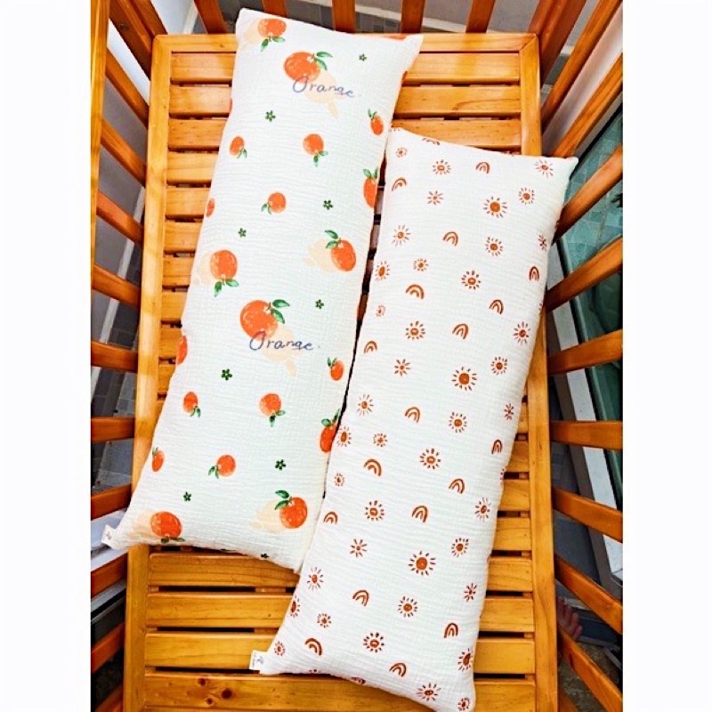 GỐI ÔM CHỮ NHẬT MUSLIN ORGANIC HÀN QUỐC