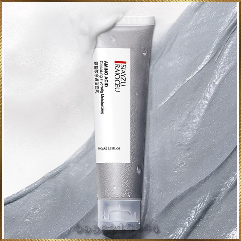 Sữa rửa mặt gốc bùn Siayzu Raioceu Amino Acid Cleansing Clay làm sạch sâu kiểm soát dầu SC963